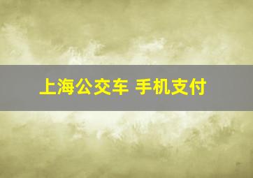 上海公交车 手机支付